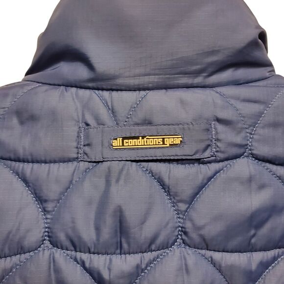 Vintage NIKE Jacket ACG Womens Medium Blue Puffer Full Zip Removable Sleeves 90s - Picture 11 of 14
